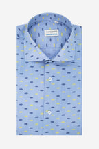 Camicia facile stiro a fantasia corde