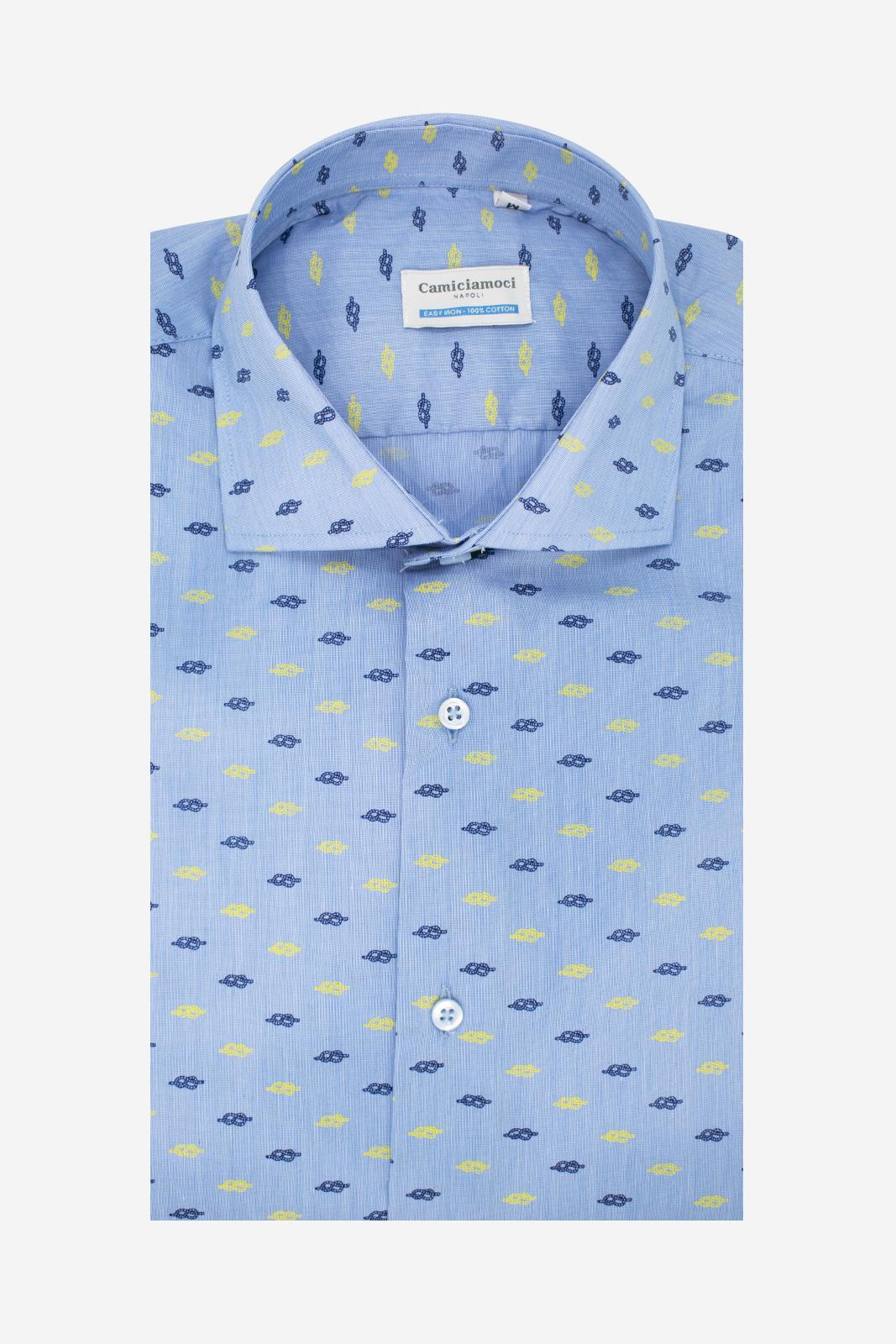 Camicia facile stiro a fantasia corde