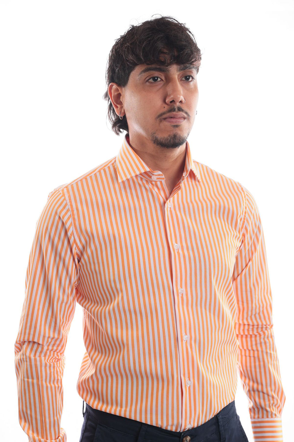 Camicia in riga extra larga 100% cotone