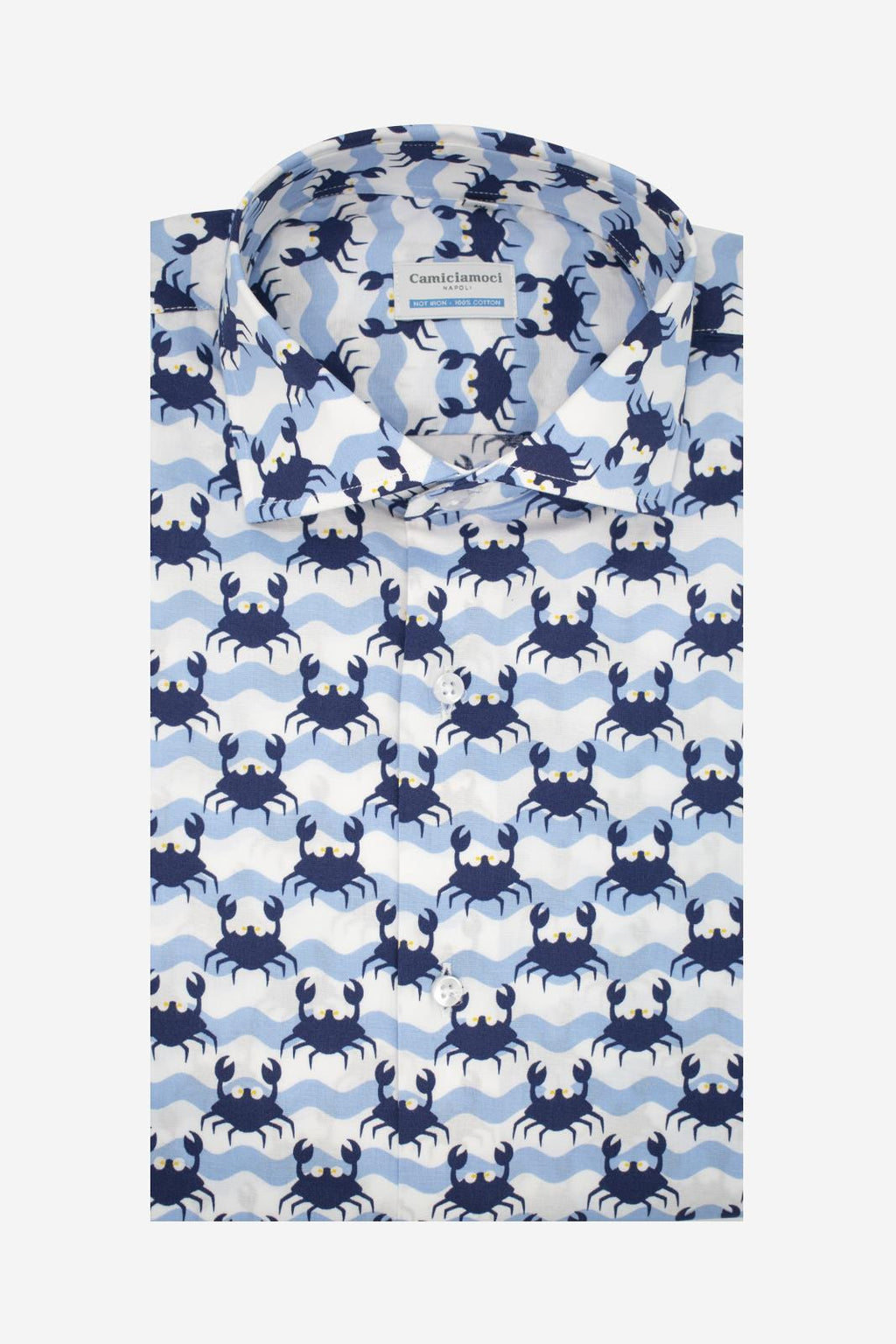 CAMICIA FANTASIA GRANCHIO BLU