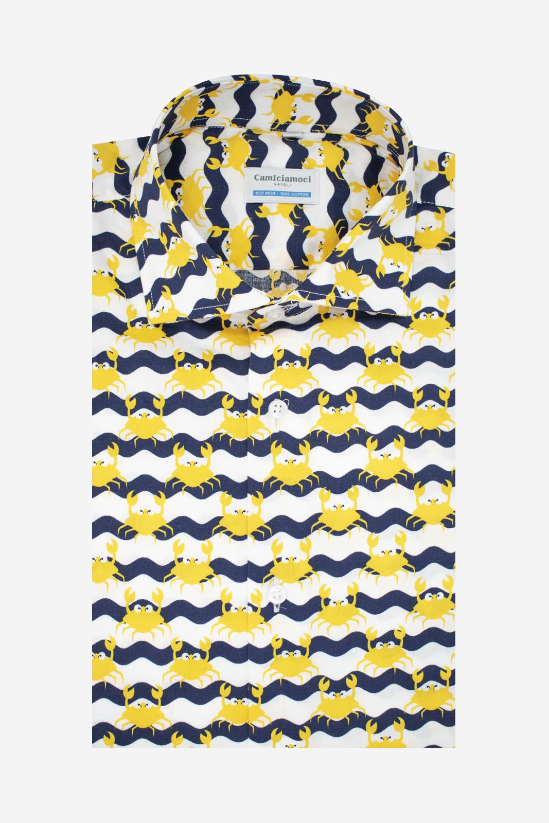 CAMICIA FANTASIA GRANCHIO GIALLO