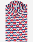 Camicia facile stiro a fantasia granchio