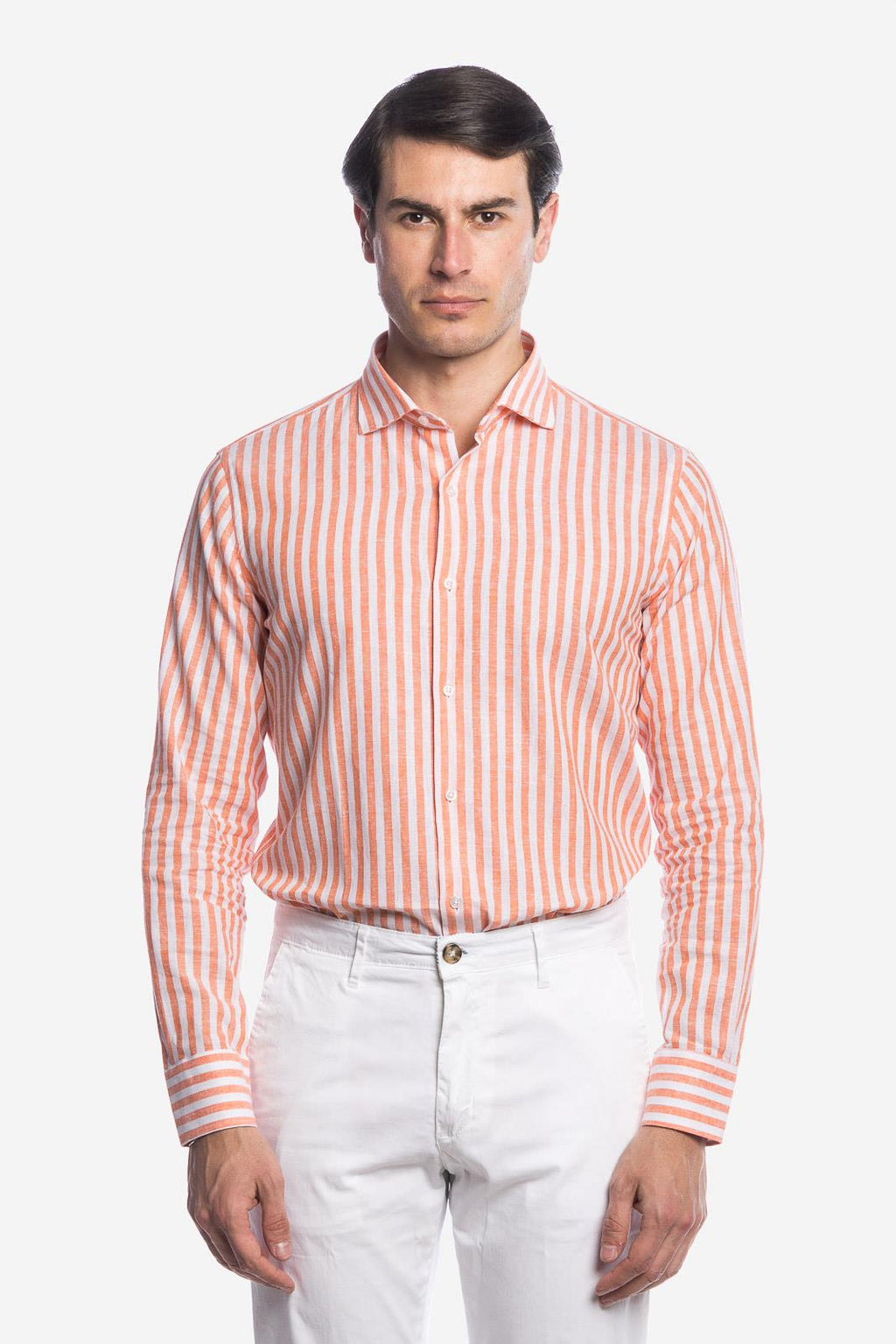 Camicia 100% lino rigata di Positano