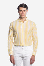 Camicia 100% lino rigata di Positano