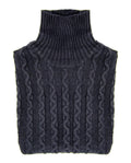 collo alto a treccia in misto lana