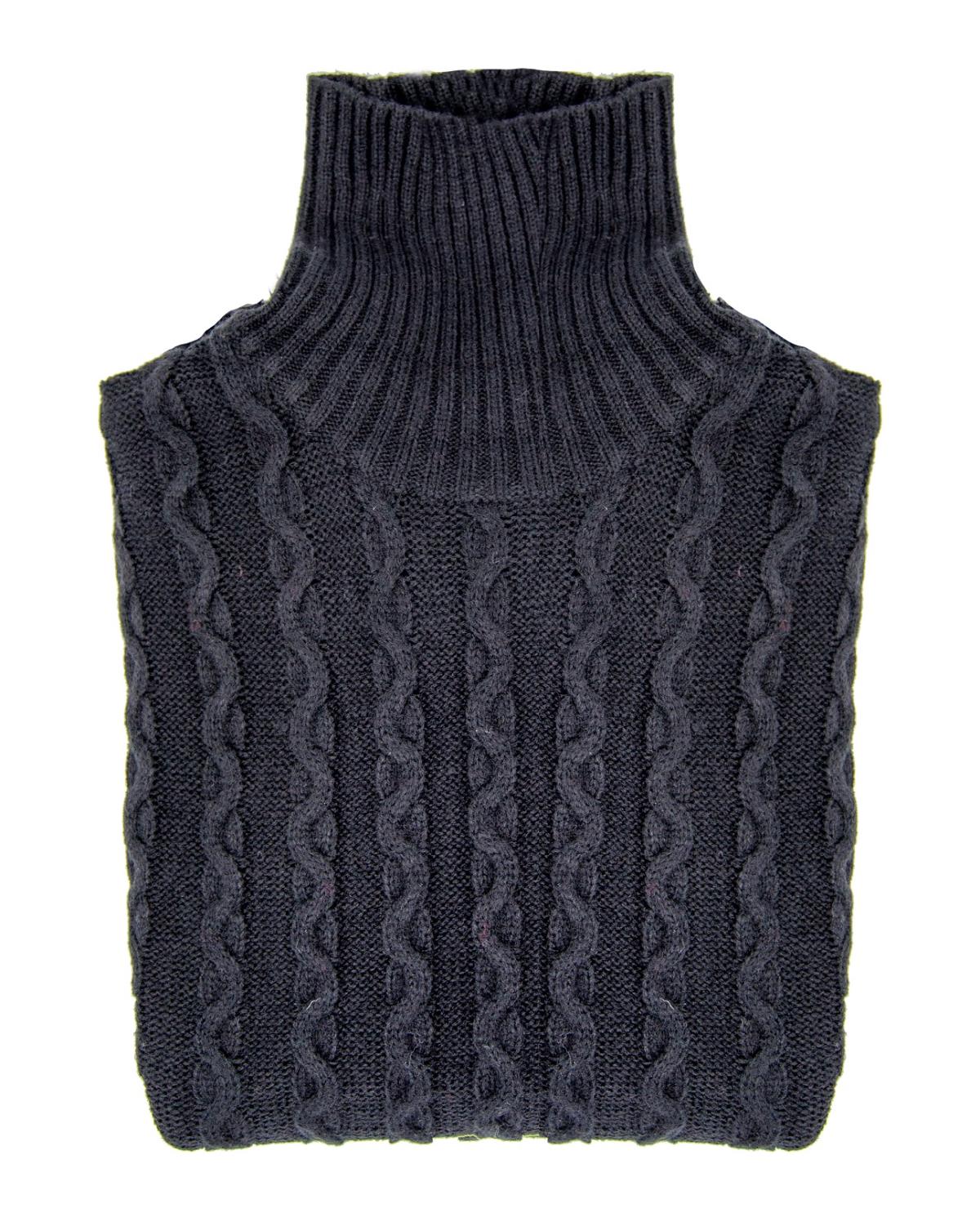 collo alto a treccia in misto lana