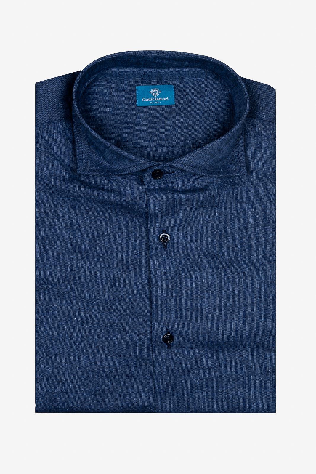 CAMICIA 100% LINO TINTA UNITA