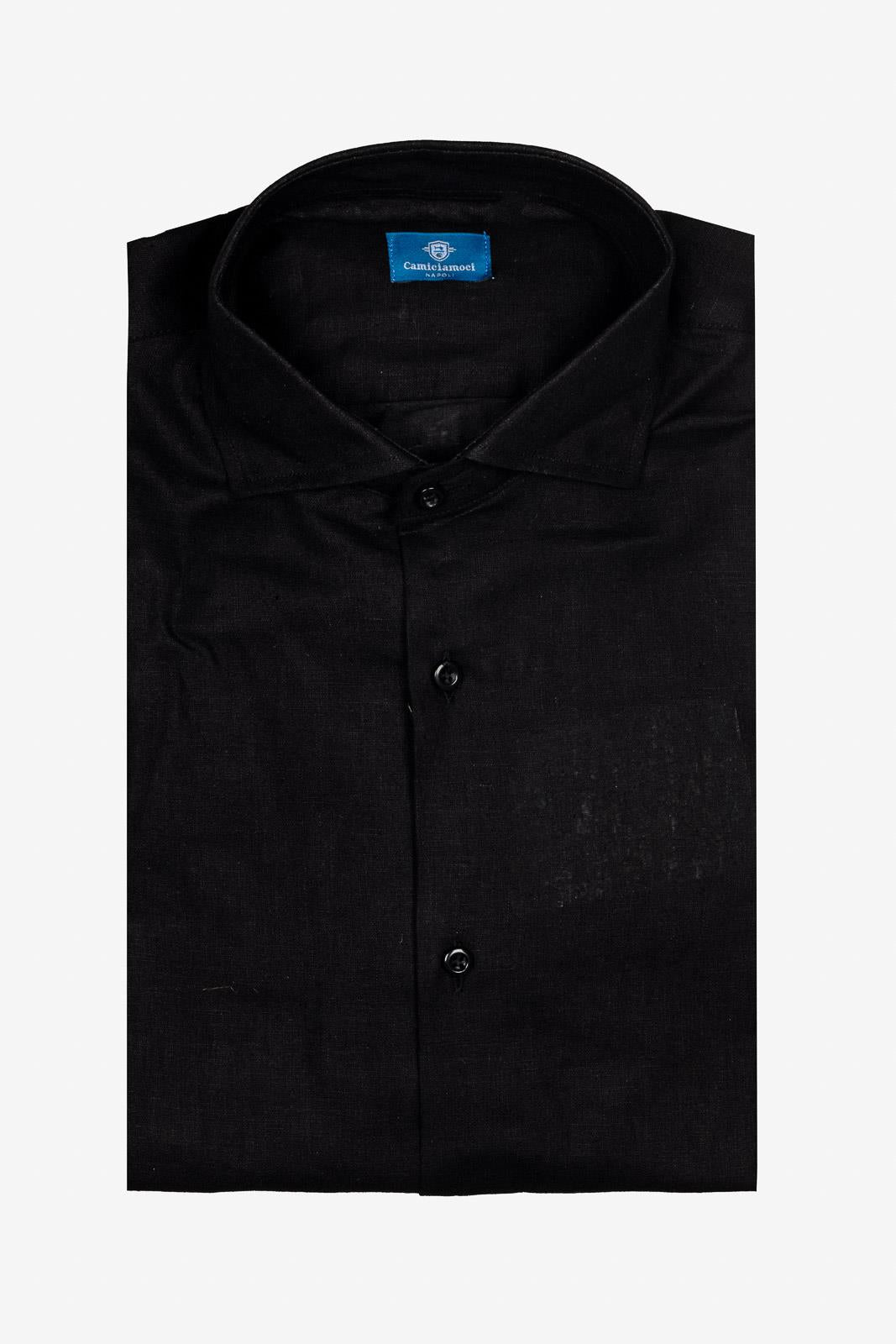 CAMICIA 100% LINO TINTA UNITA