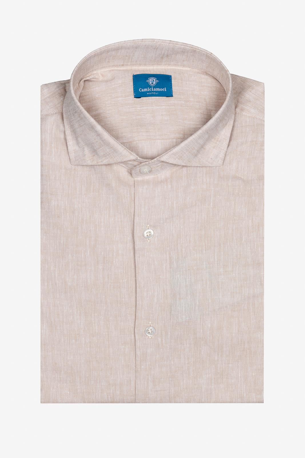 CAMICIA 100% LINO TINTA UNITA