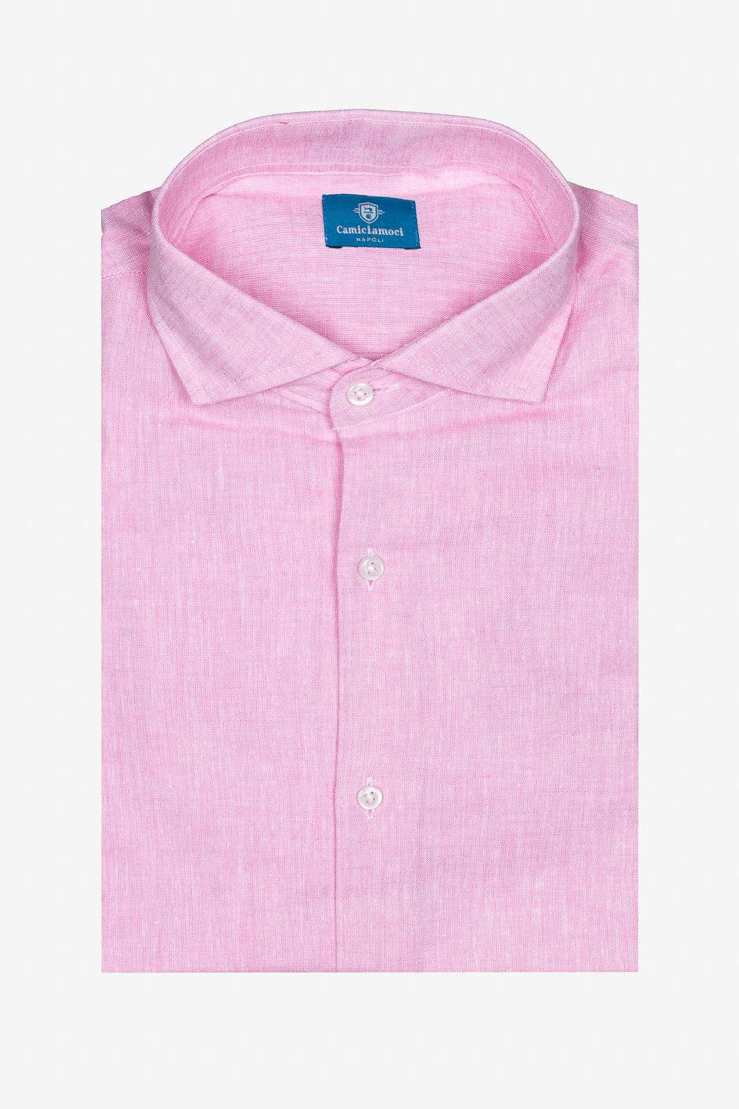 CAMICIA 100% LINO TINTA UNITA