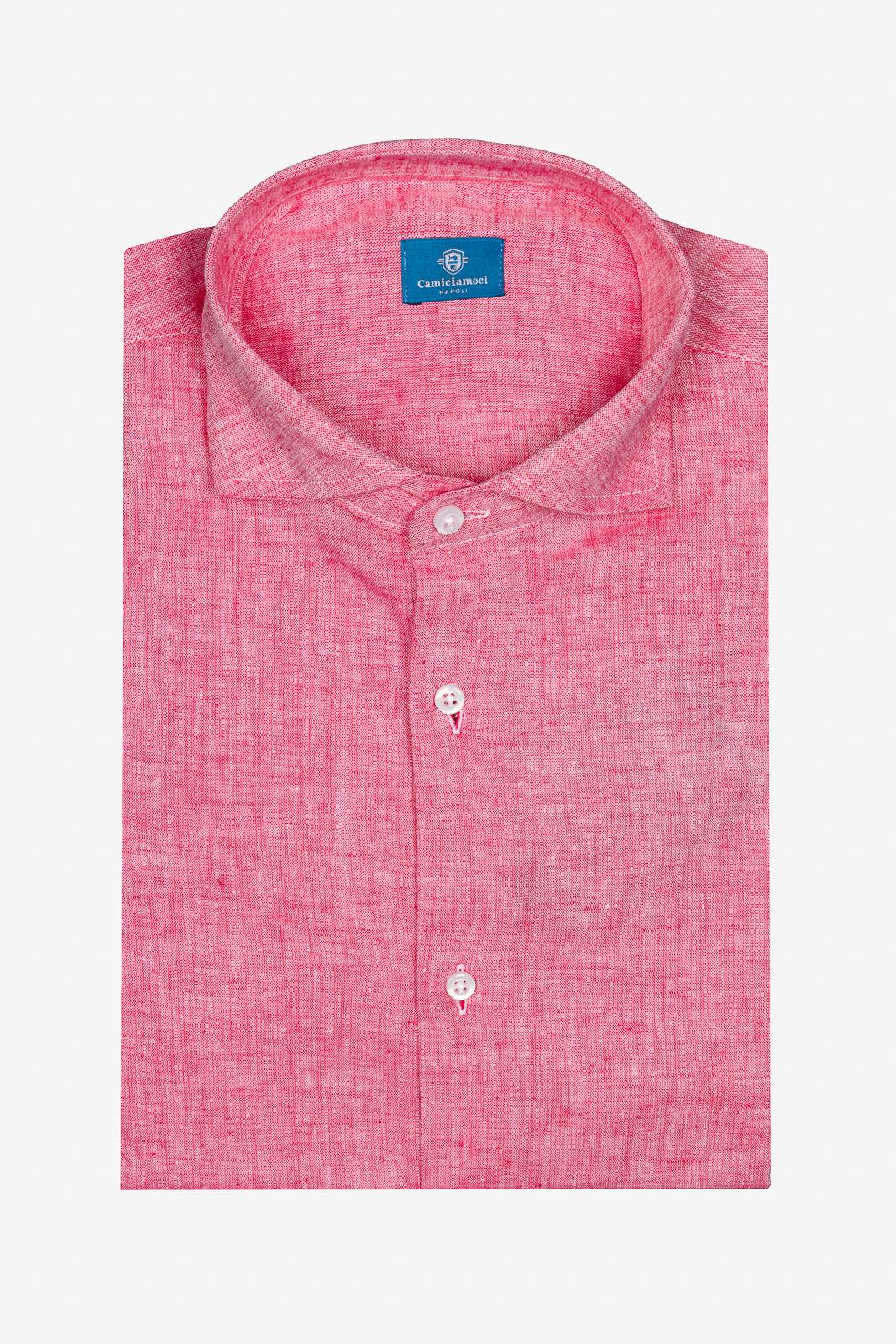 CAMICIA 100% LINO TINTA UNITA