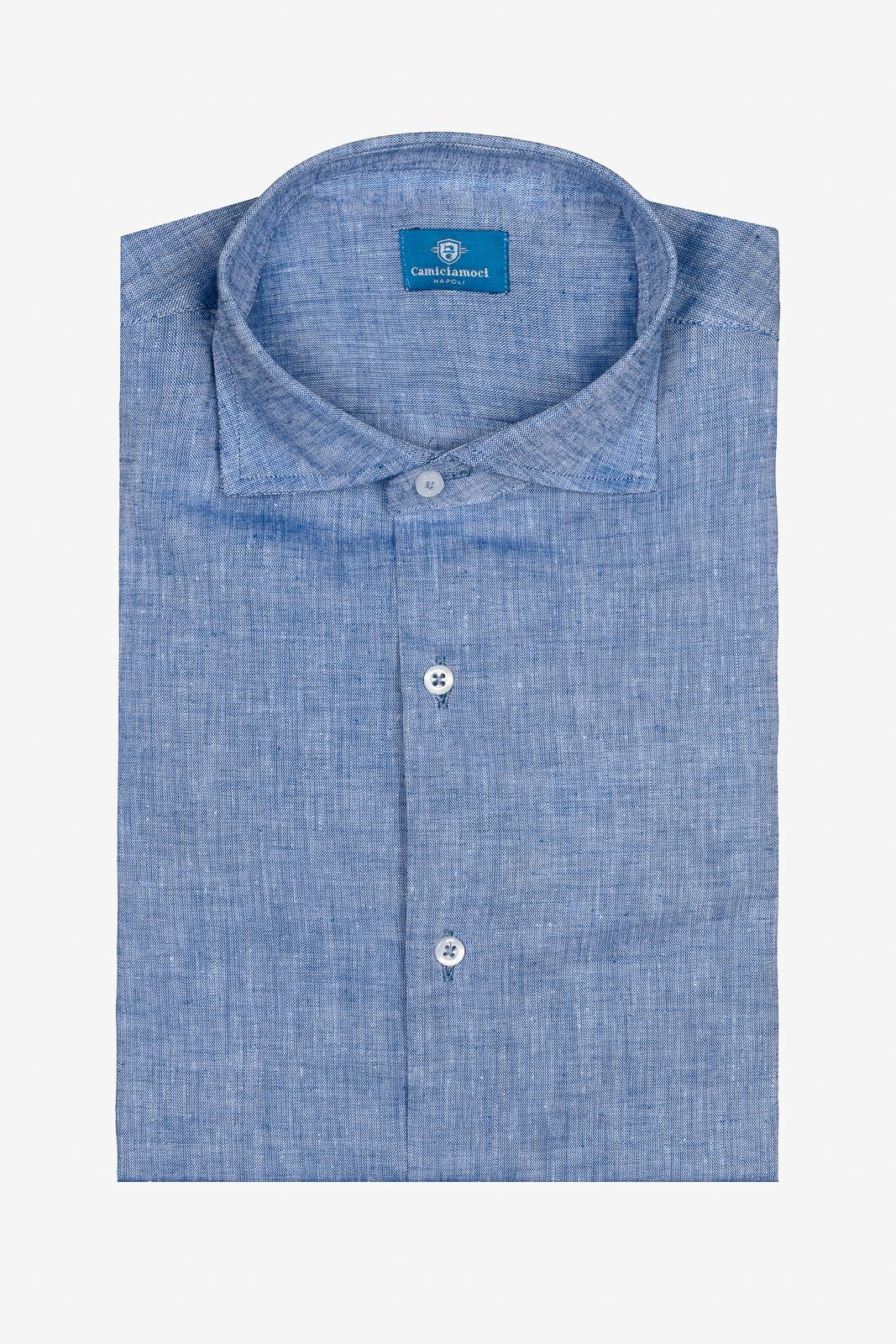 CAMICIA 100% LINO TINTA UNITA