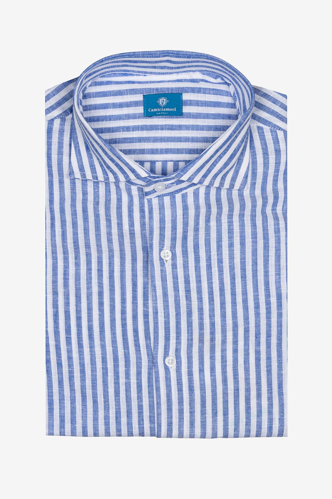 Camicia 100%lino riga media