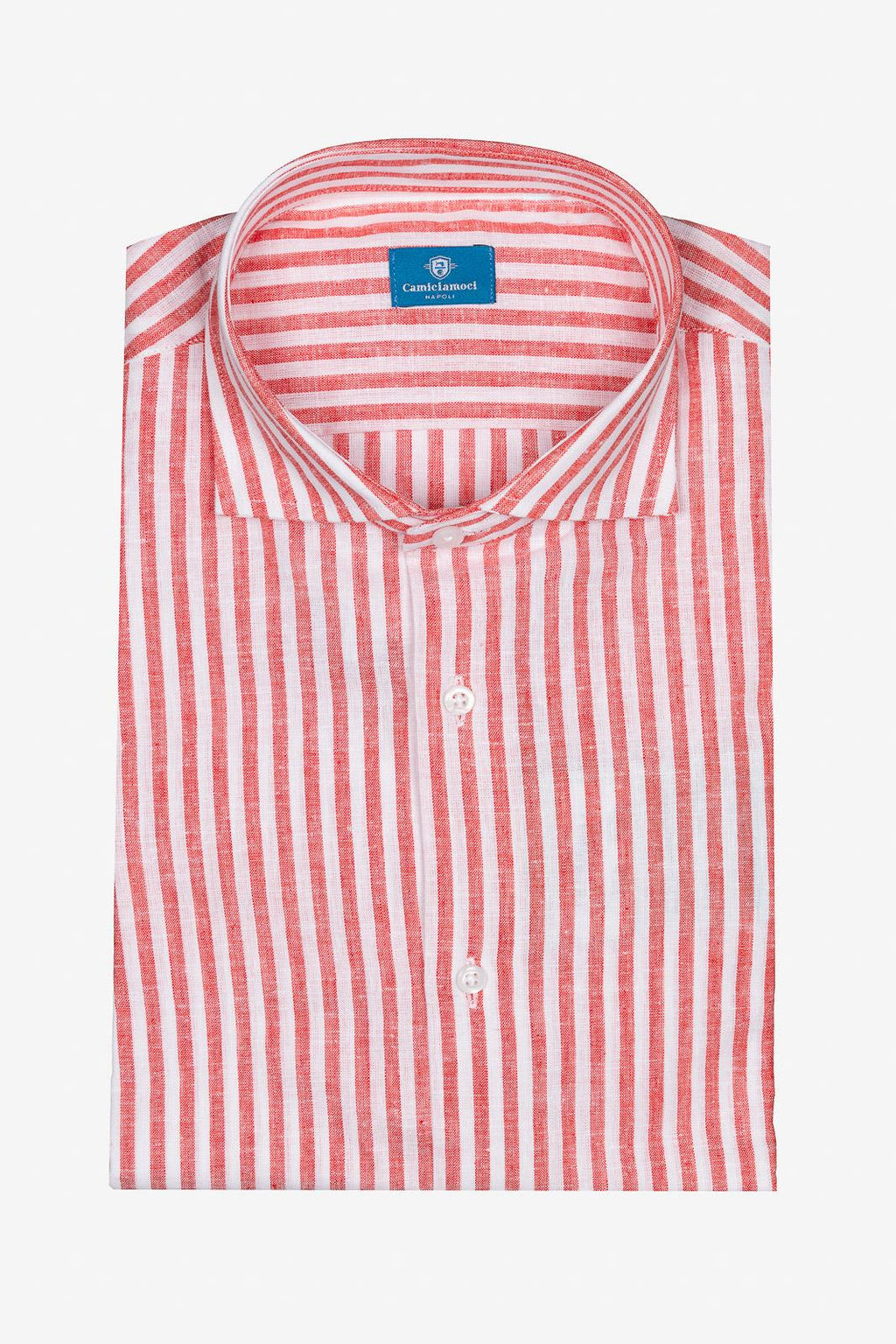 Camicia 100%lino riga media