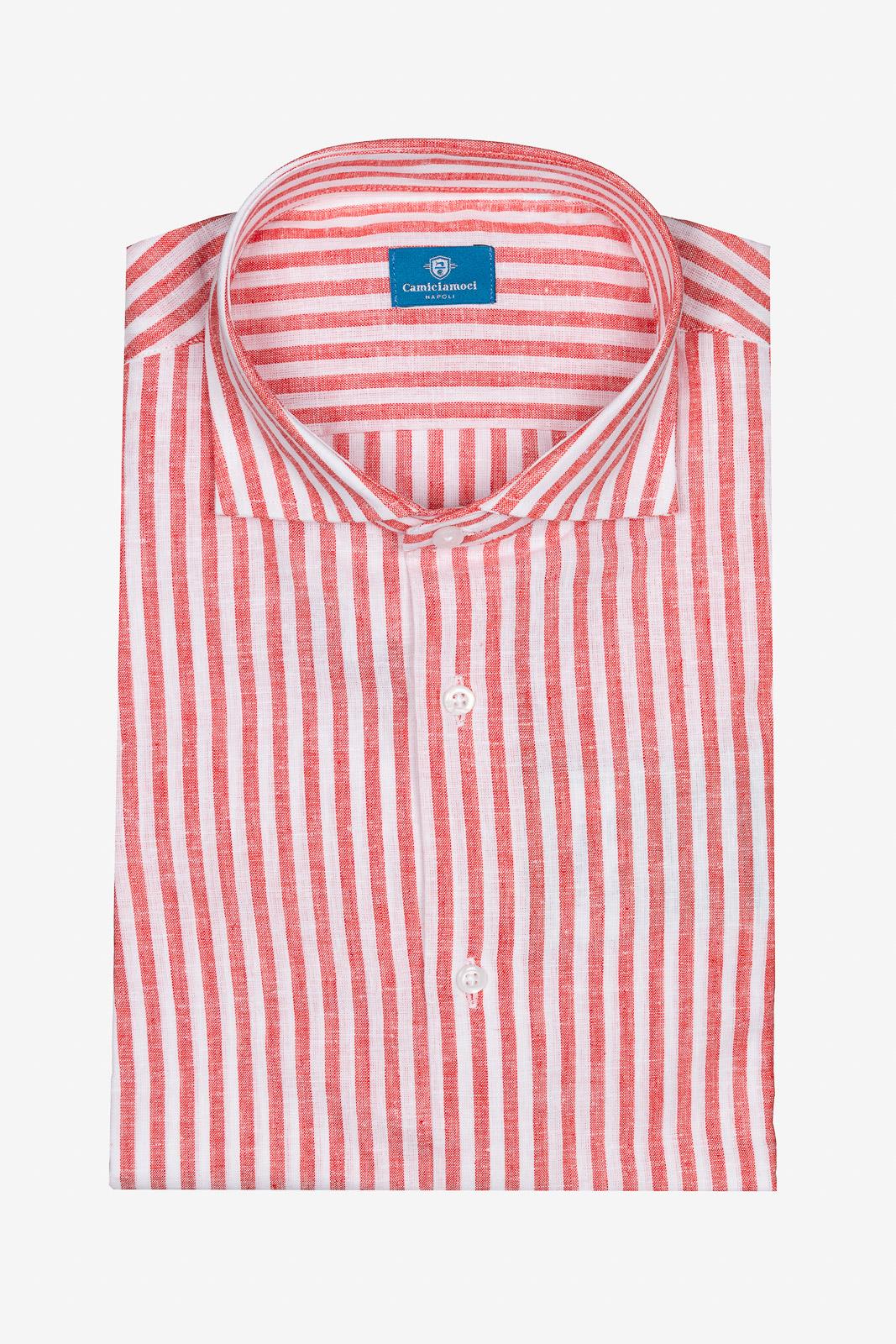 Camicia 100%lino riga media