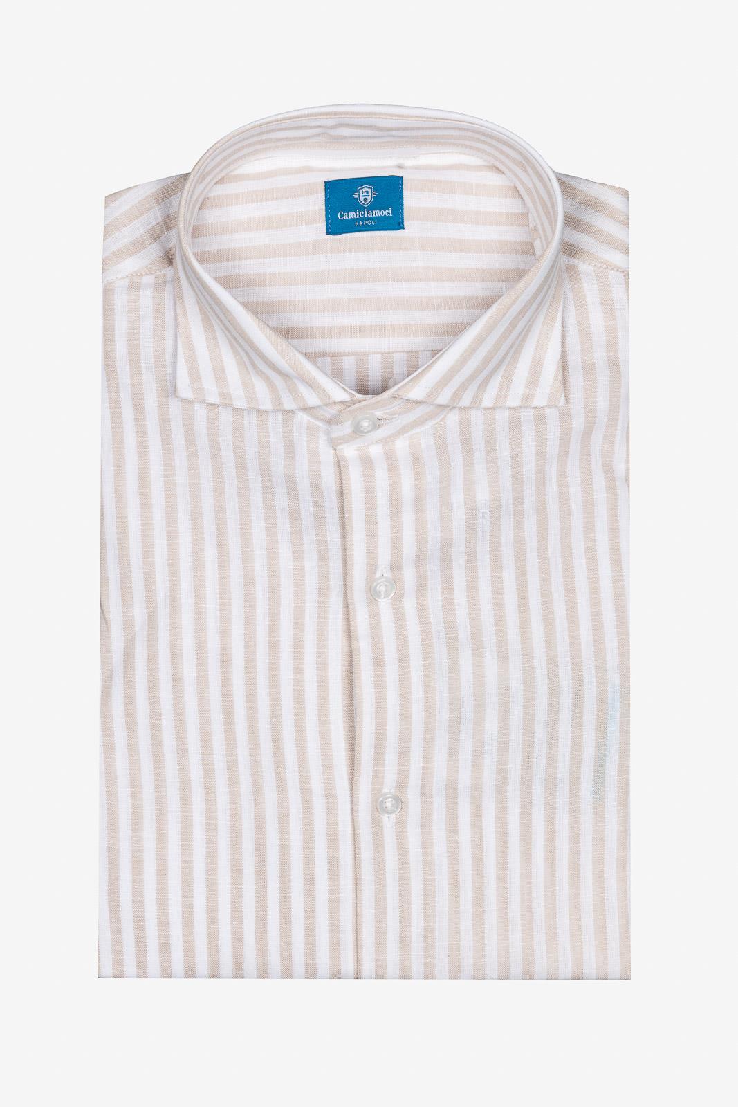 Camicia 100%lino riga media