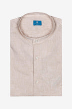 CAMICIA 100% LINO COREANA TINTA UNITA