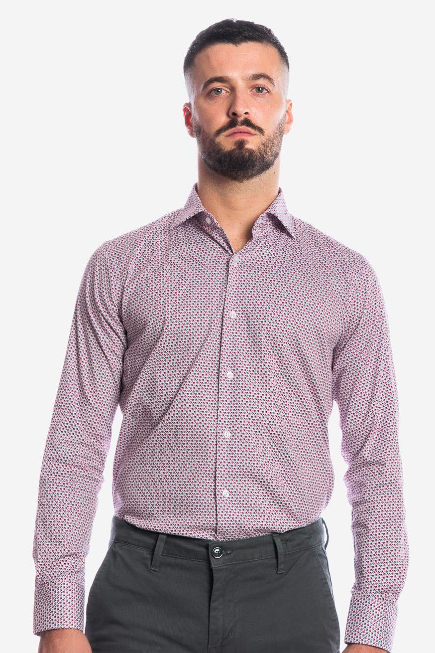 Camicia facile stiro a fantasia fiore4