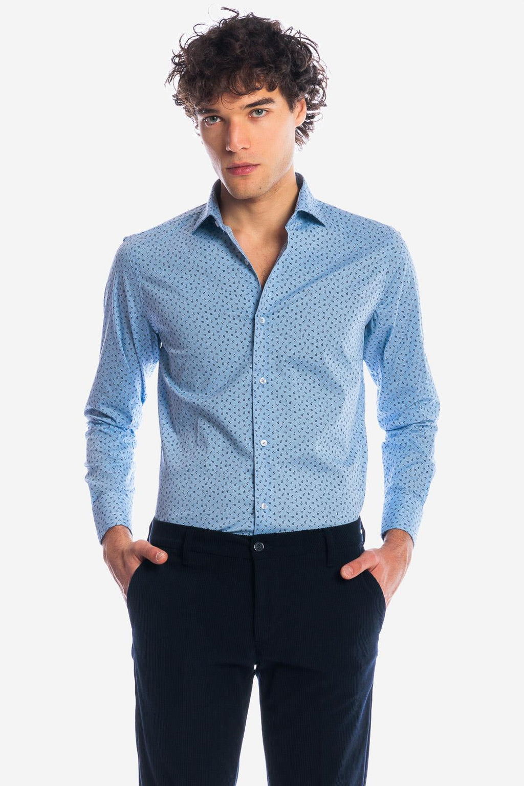 Camicia fantasia rosa