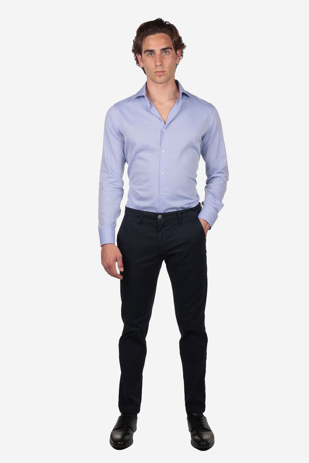 Camicia 100% cotone spiga