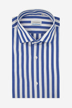 Maxi-striped cotton shirt