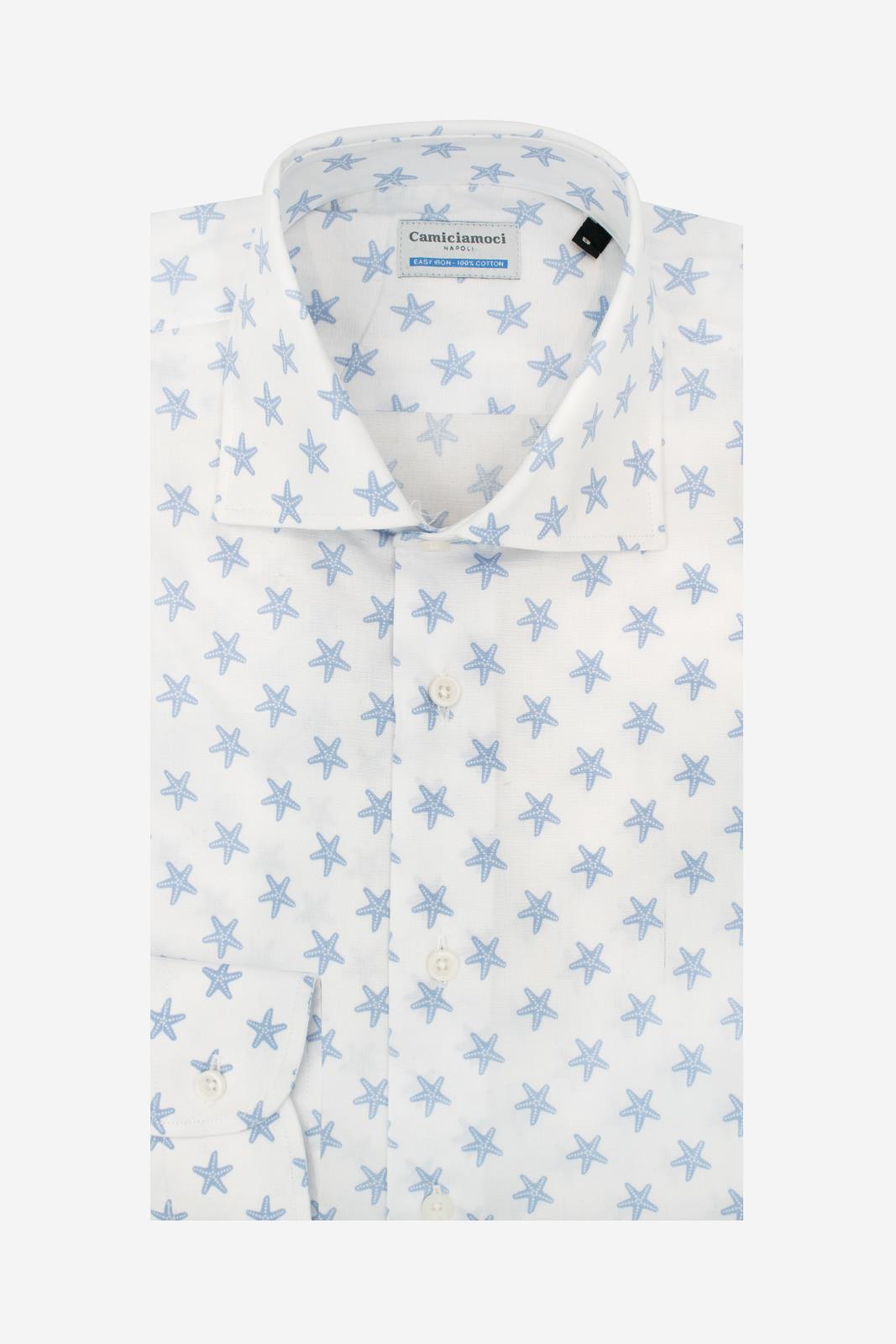 Camicia facile stiro a fantasia stella