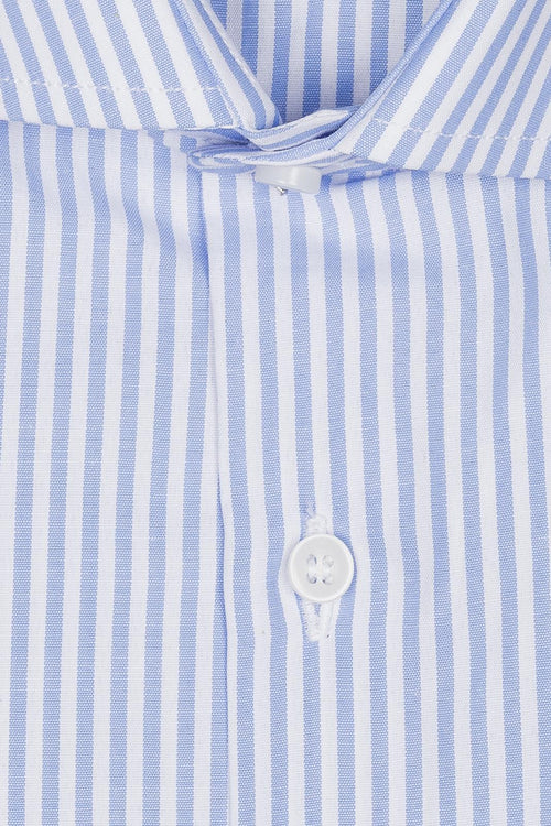Wide-striped cotton shirt
