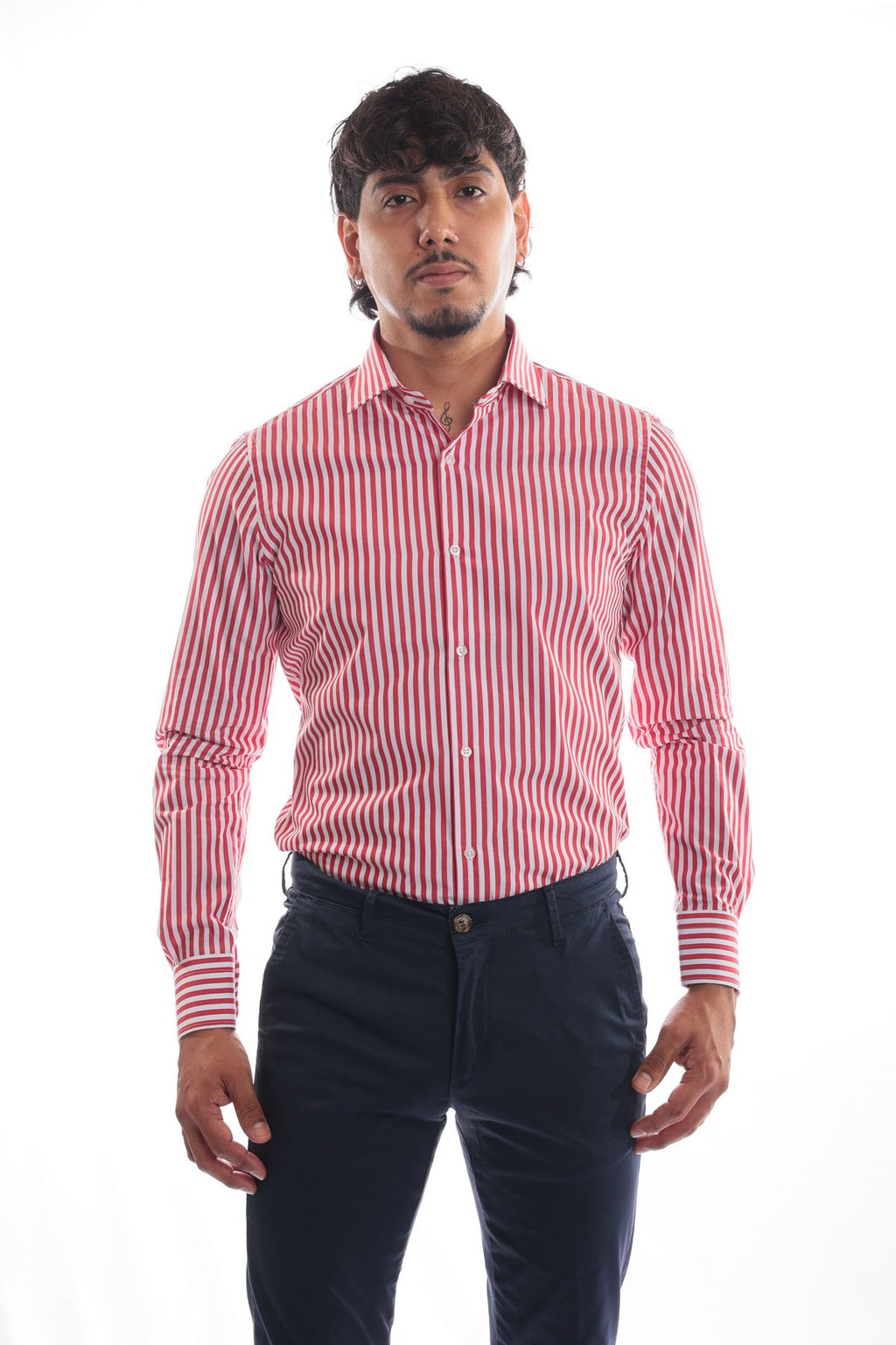 Camicia in riga extra larga 100% cotone