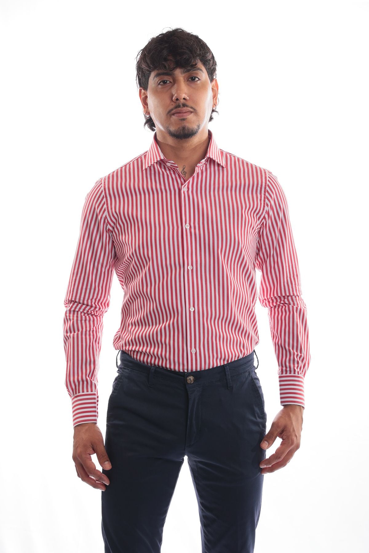Camicia riga larga 100% cotone
