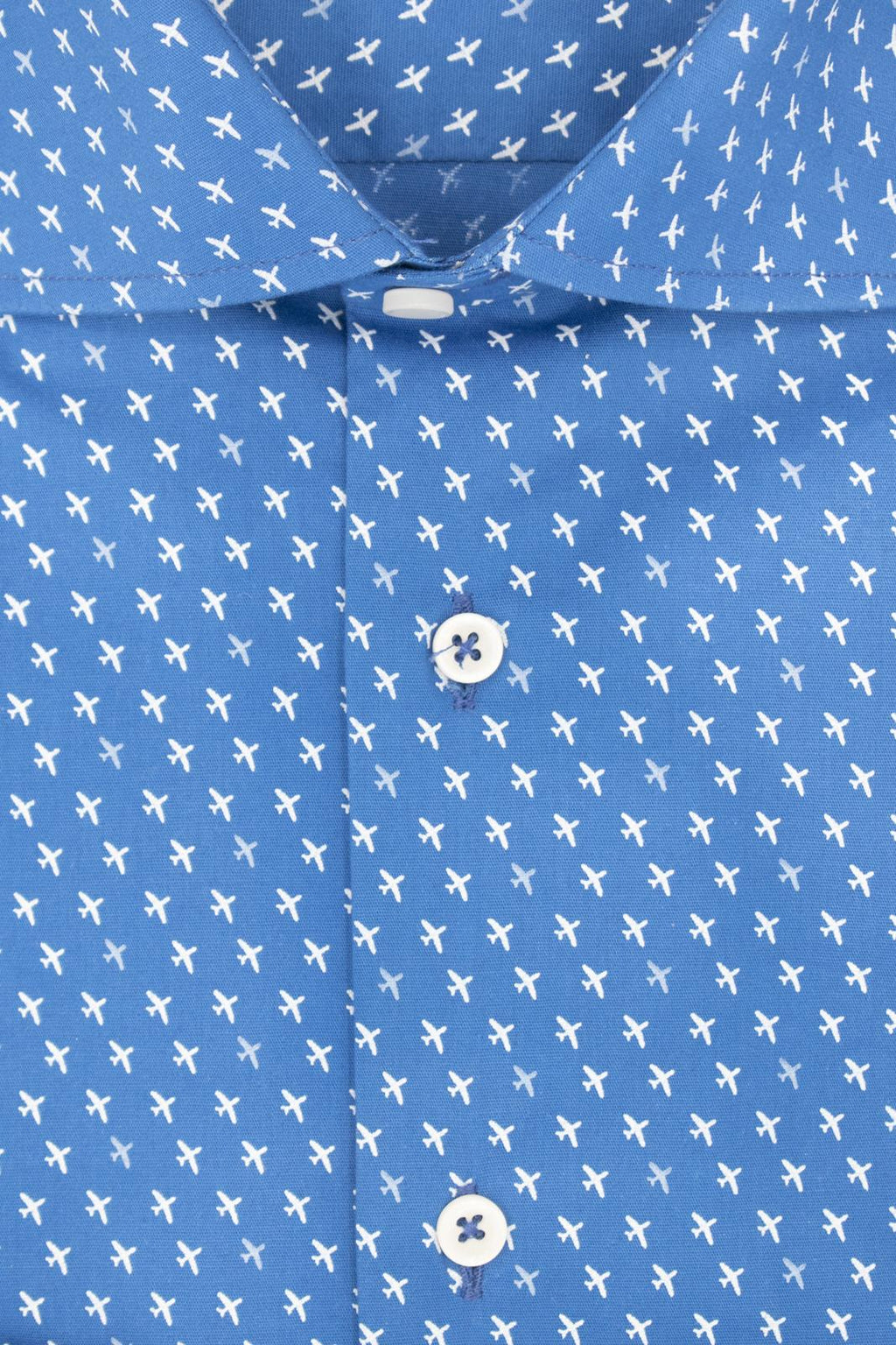 Camicia facile stiro a fantasia aereo