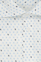 Camicia facile stiro a fantasia aereo