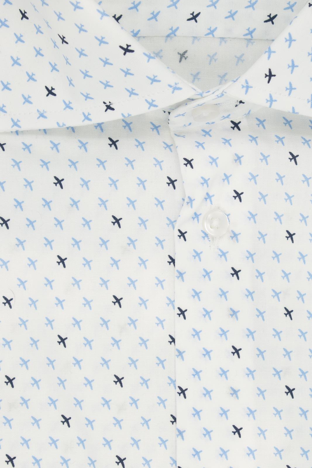 Camicia facile stiro a fantasia aereo