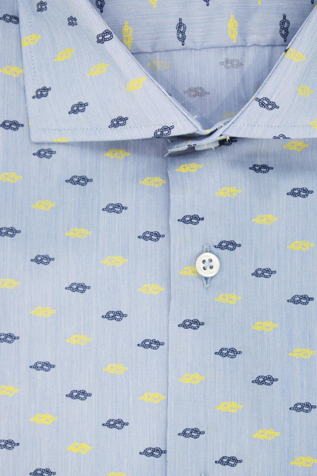 Camicia facile stiro a fantasia corde