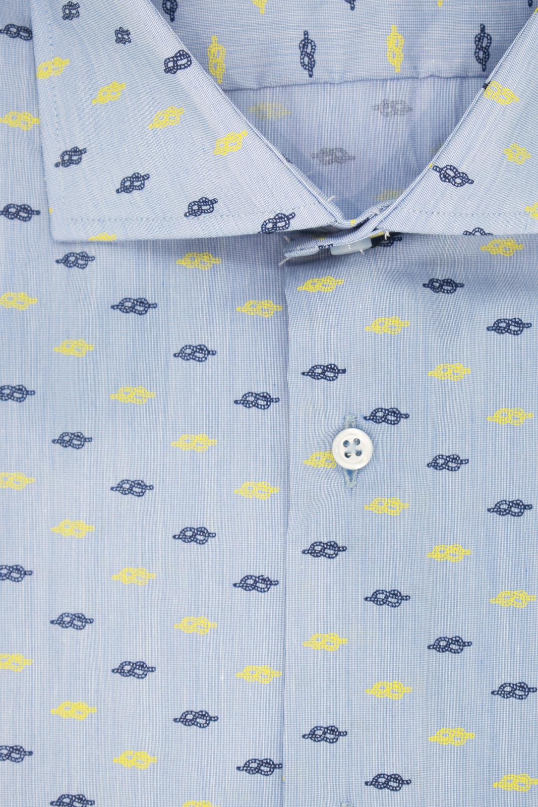Camicia facile stiro a fantasia corde