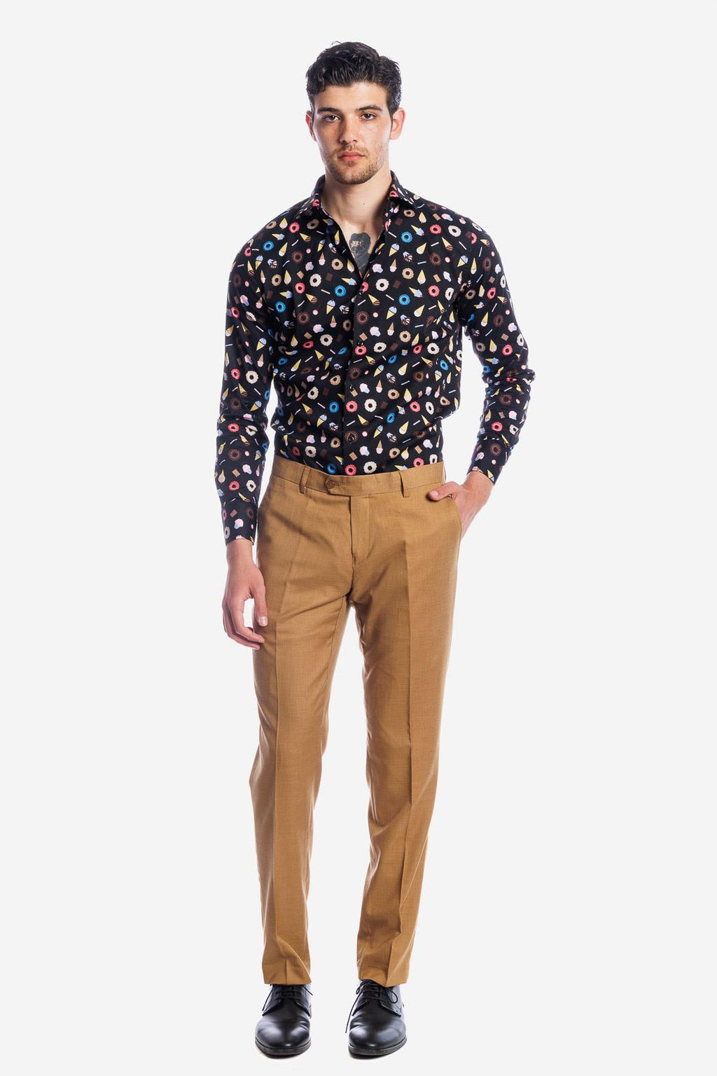 Camicia facile stiro a fantasia gelati