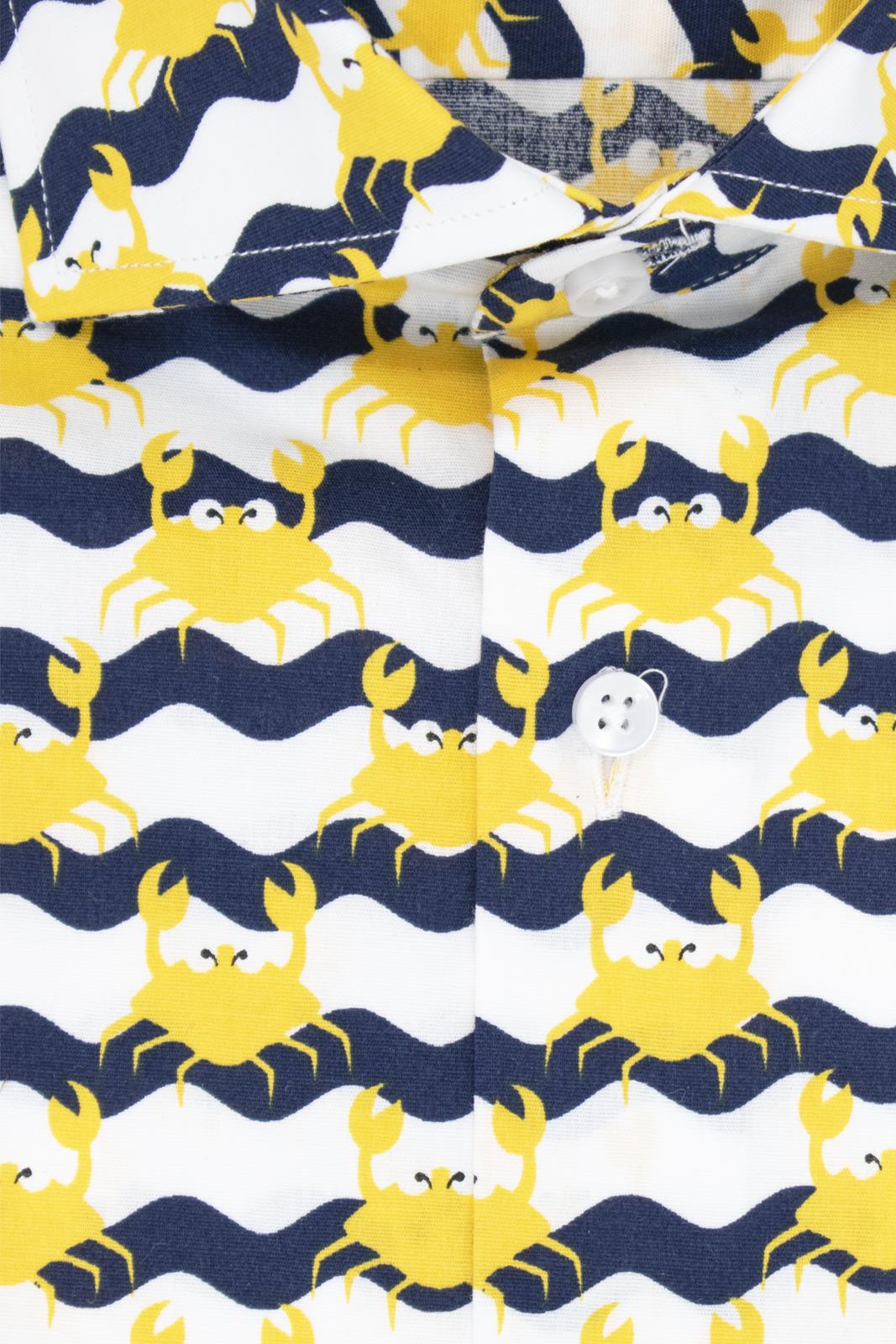 CAMICIA FANTASIA GRANCHIO GIALLO