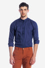 CAMICIA 100% LINO COREANA TINTA UNITA