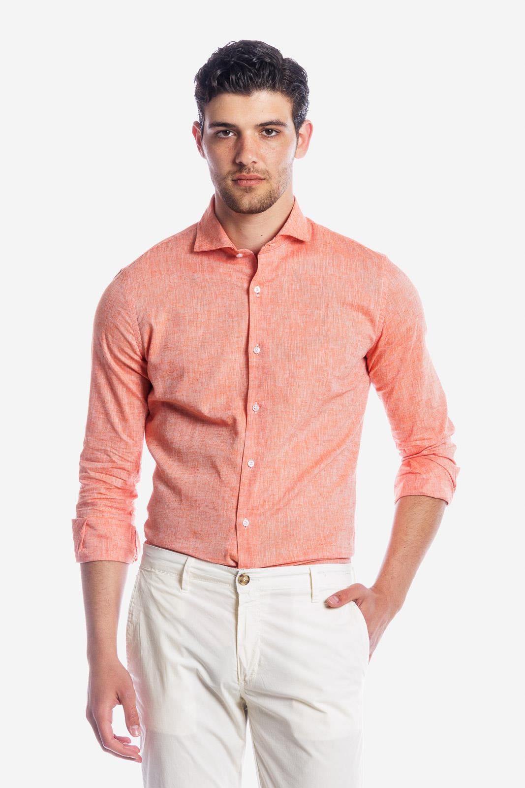Camicia 100% lino in tinta unita di Sorrento