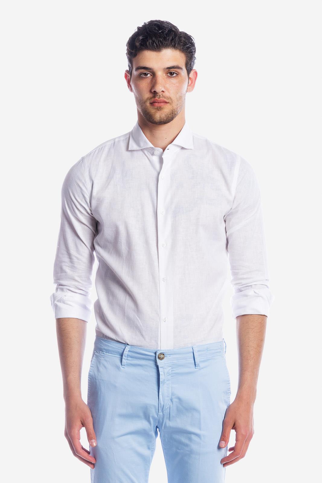 CAMICIA 100% LINO TINTA UNITA