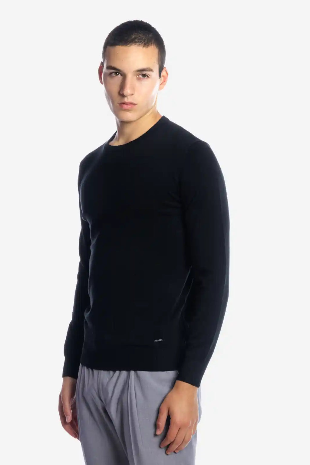 Maglia girocollo in viscosa