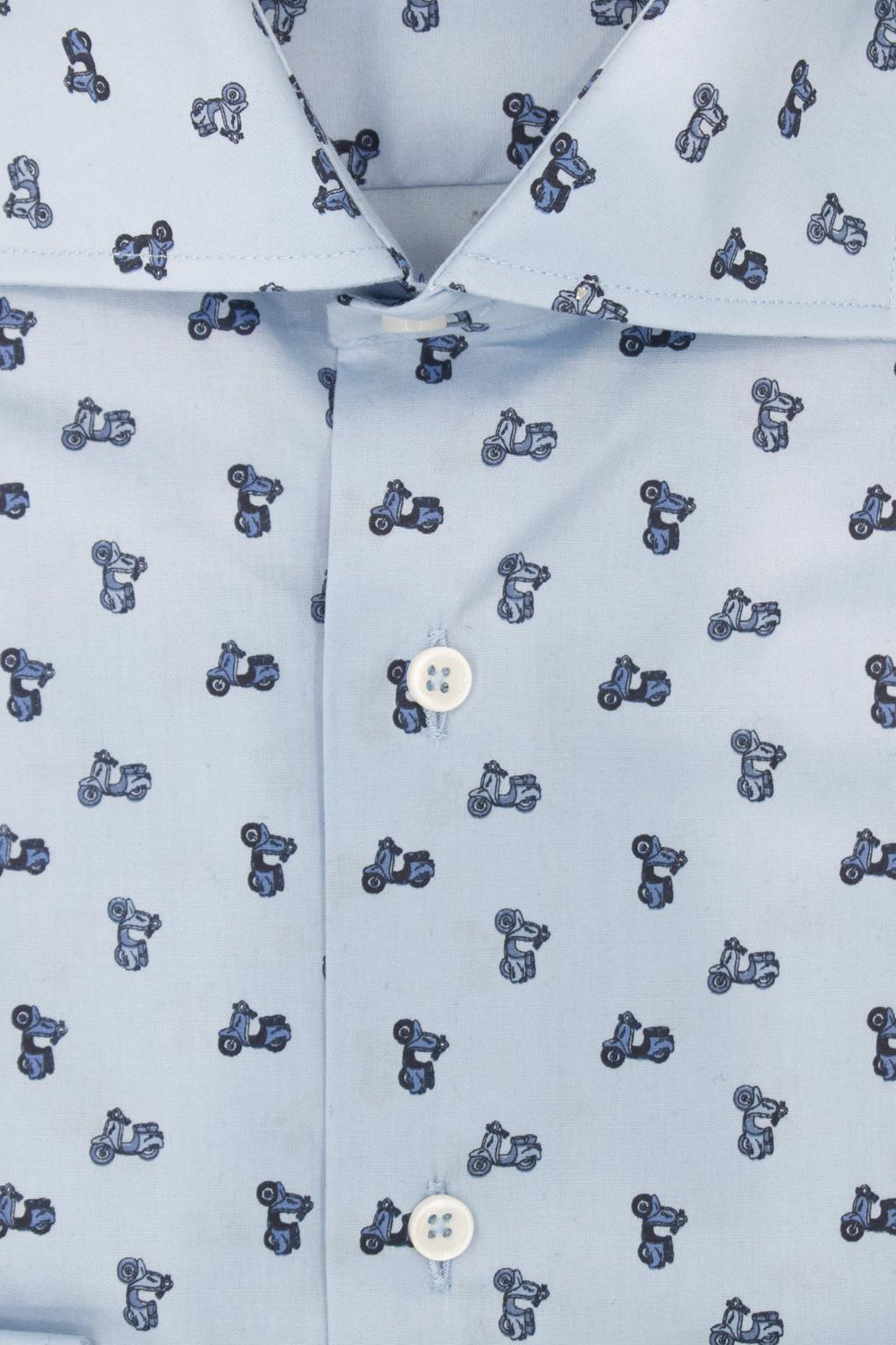 Camicia facile stiro a fantasia vespa