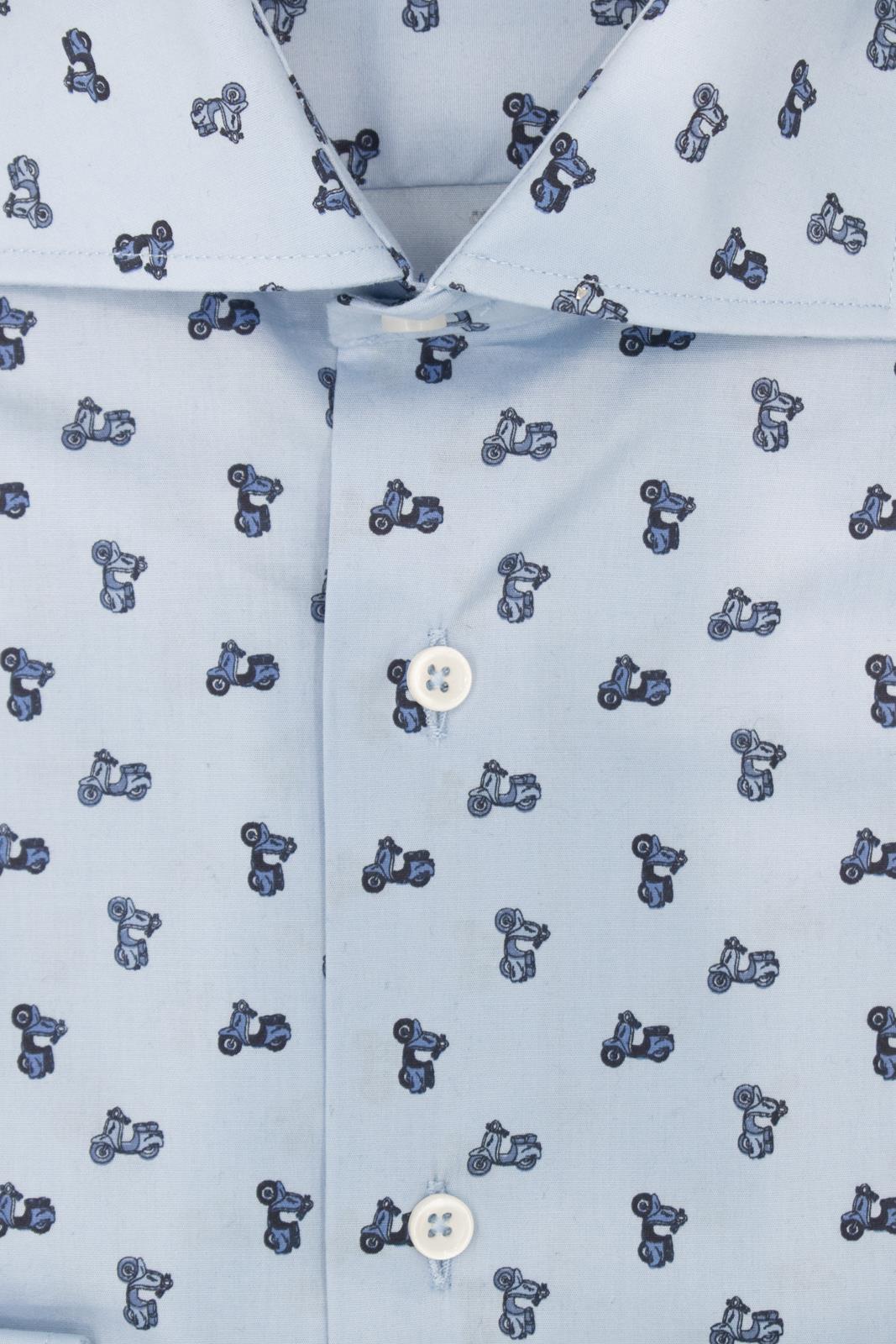 Camicia facile stiro a fantasia vespa