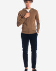 MAGLIA ZIP CON CAPPUCCIO