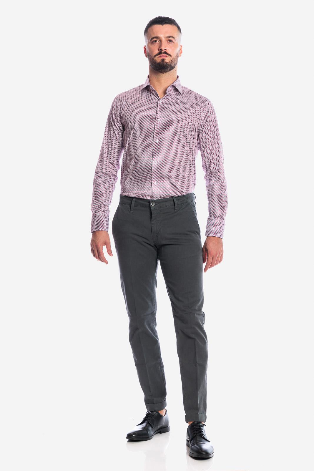 Camicia facile stiro a fantasia fiore4