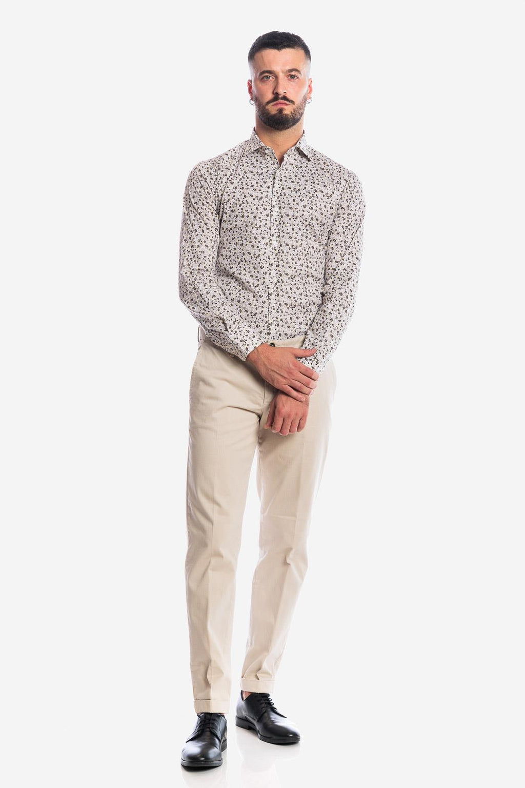CAMICIA FANTASIA FOGLIE-F41