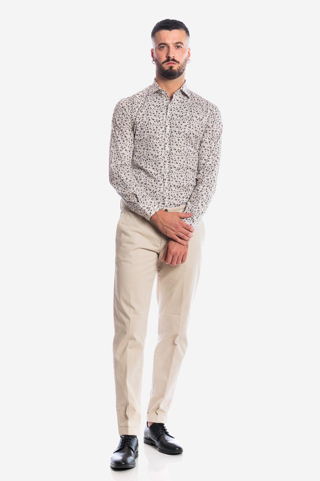 CAMICIA FANTASIA FOGLIE-F41