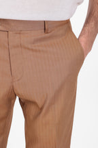 Pantalone classico da abito spina di pesce