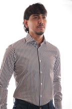 Camicia in riga extra larga 100% cotone