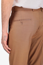 Pantalone classico da abito spina di pesce
