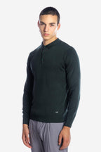 Maglia polo tre bottoni a maniche lunghe